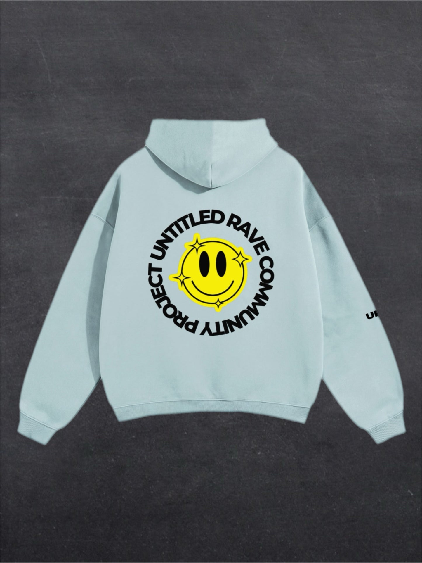 URCP SMILEY UNISEX HOODIE - BACK PRINT (multiple colours)