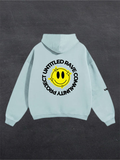 URCP SMILEY UNISEX HOODIE - BACK PRINT (multiple colours)