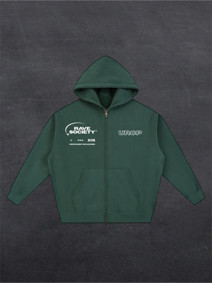 RAVE SOCIETY URCP UNISEX HOODIE - FRONT PRINT (multiple colours)