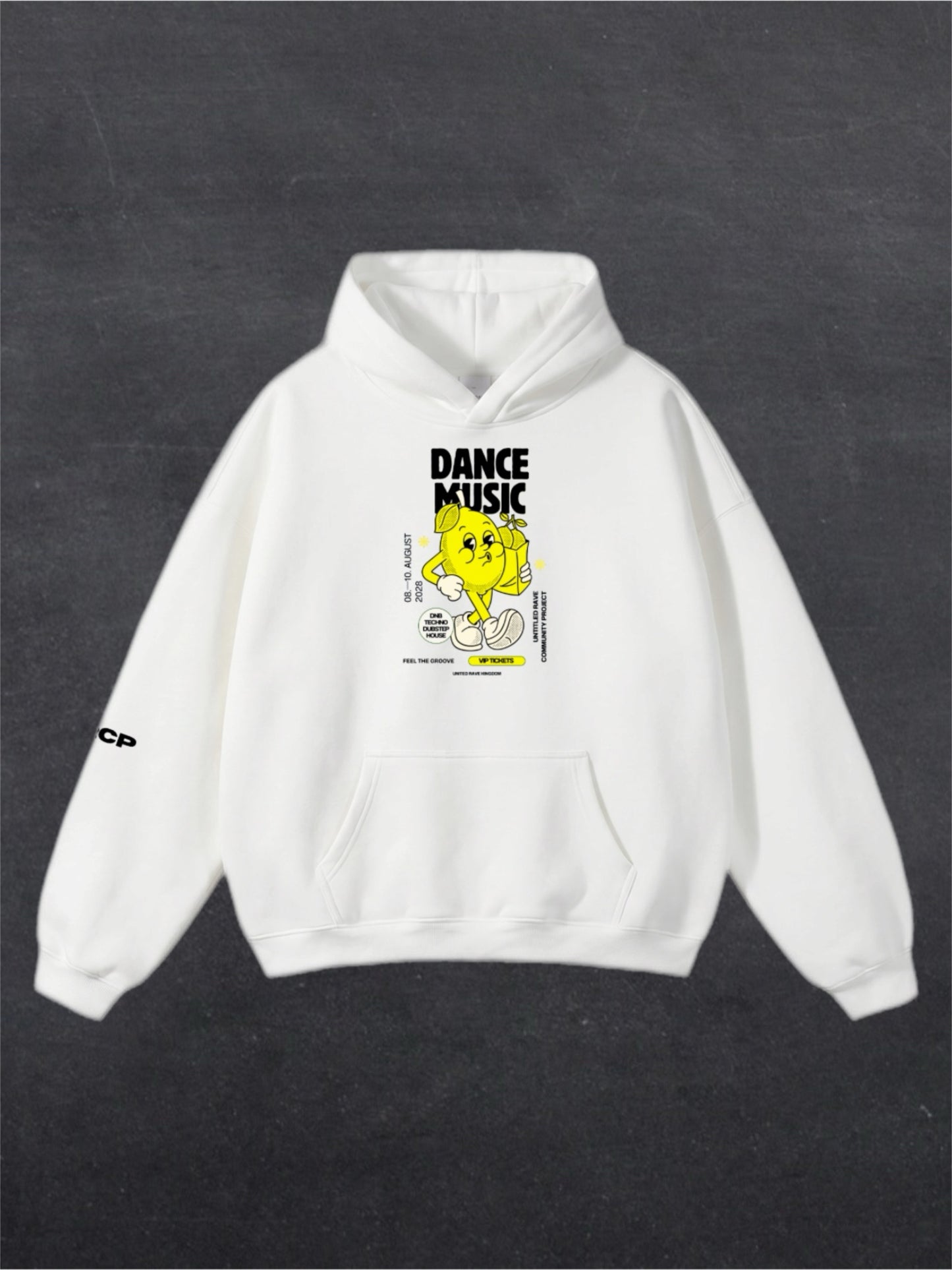 DANCE MUSIC UNISEX HOODIE - FRONT PRINT (multiple colours)