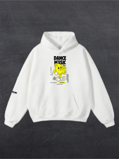 DANCE MUSIC UNISEX HOODIE - FRONT PRINT (multiple colours)