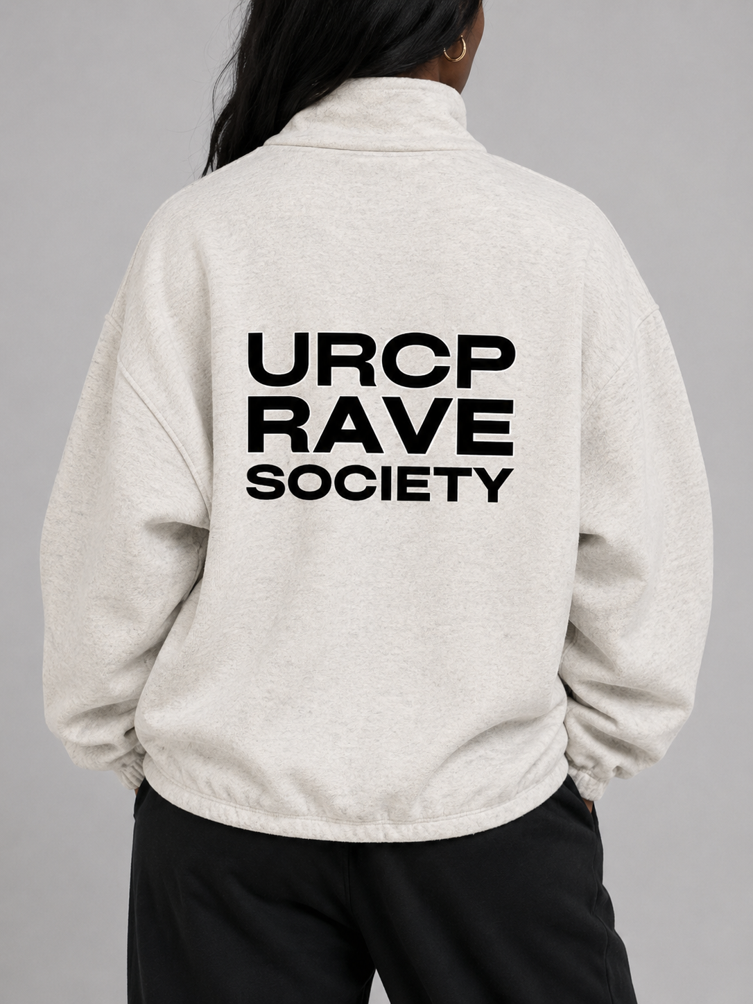 URCP RAVE SOCIETY UNISEX ZIP UP JACKET (back design)
