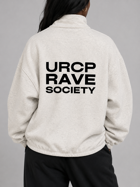 URCP RAVE SOCIETY UNISEX ZIP UP JACKET (back design)