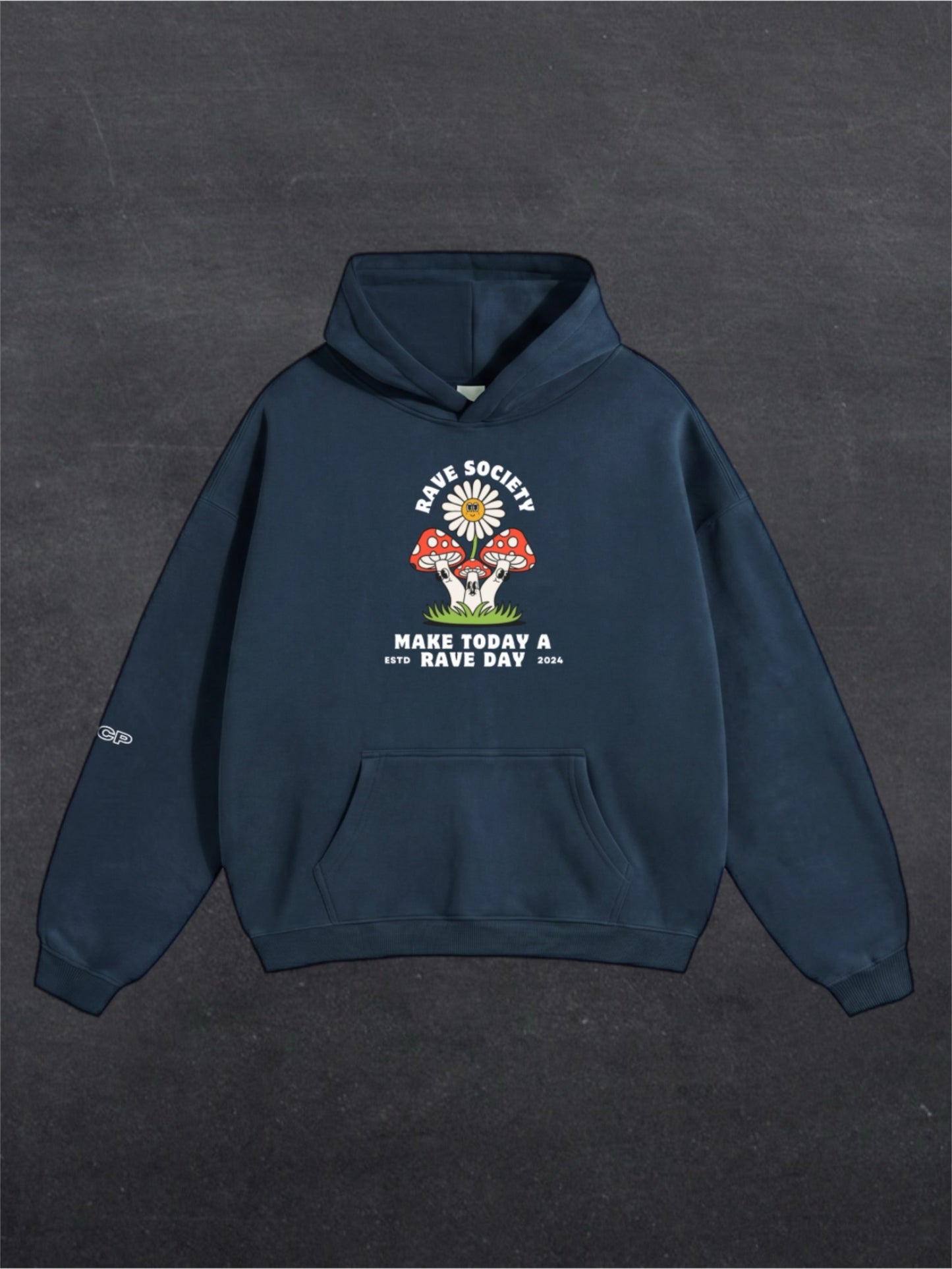 MAKE TODAY A RAVE DAY UNISEX HOODIE - FRONT PRINT (multiple colours)
