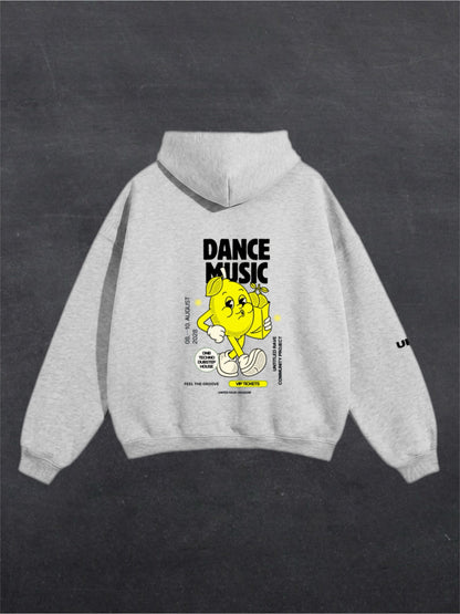 DANCE MUSIC UNISEX HOODIE - BACK PRINT (multiple colours)