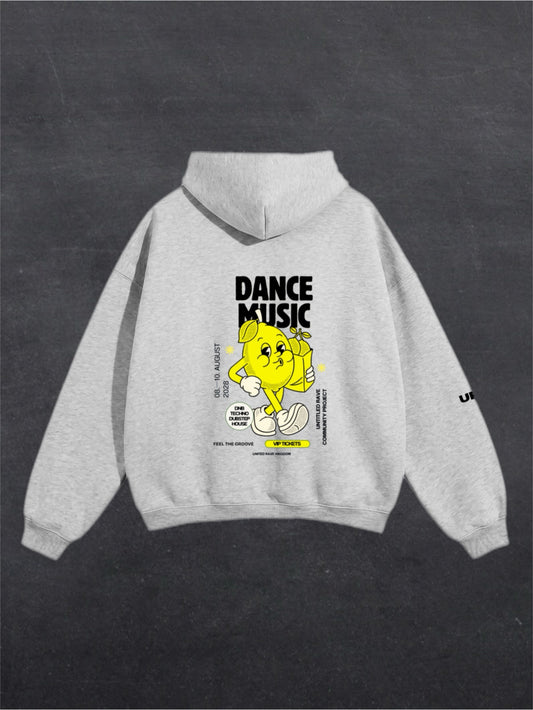 DANCE MUSIC UNISEX HOODIE - BACK PRINT (multiple colours)