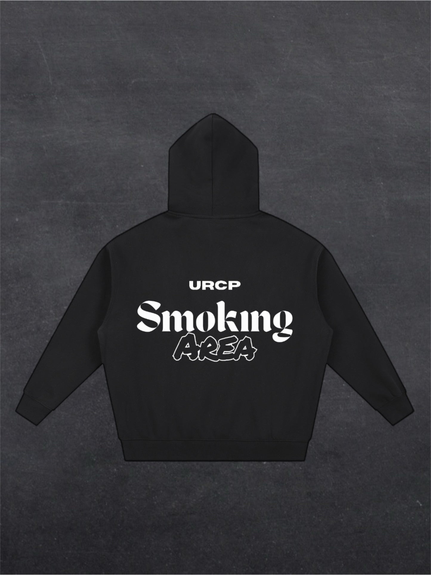 SMOKING AREA UNISEX ZIP UP HOODIE - BACK PRINT (multiple colours)