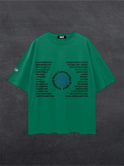 UNITED RAVE KINGDOM UNISEX TEE - FRONT PRINT (multiple colours)