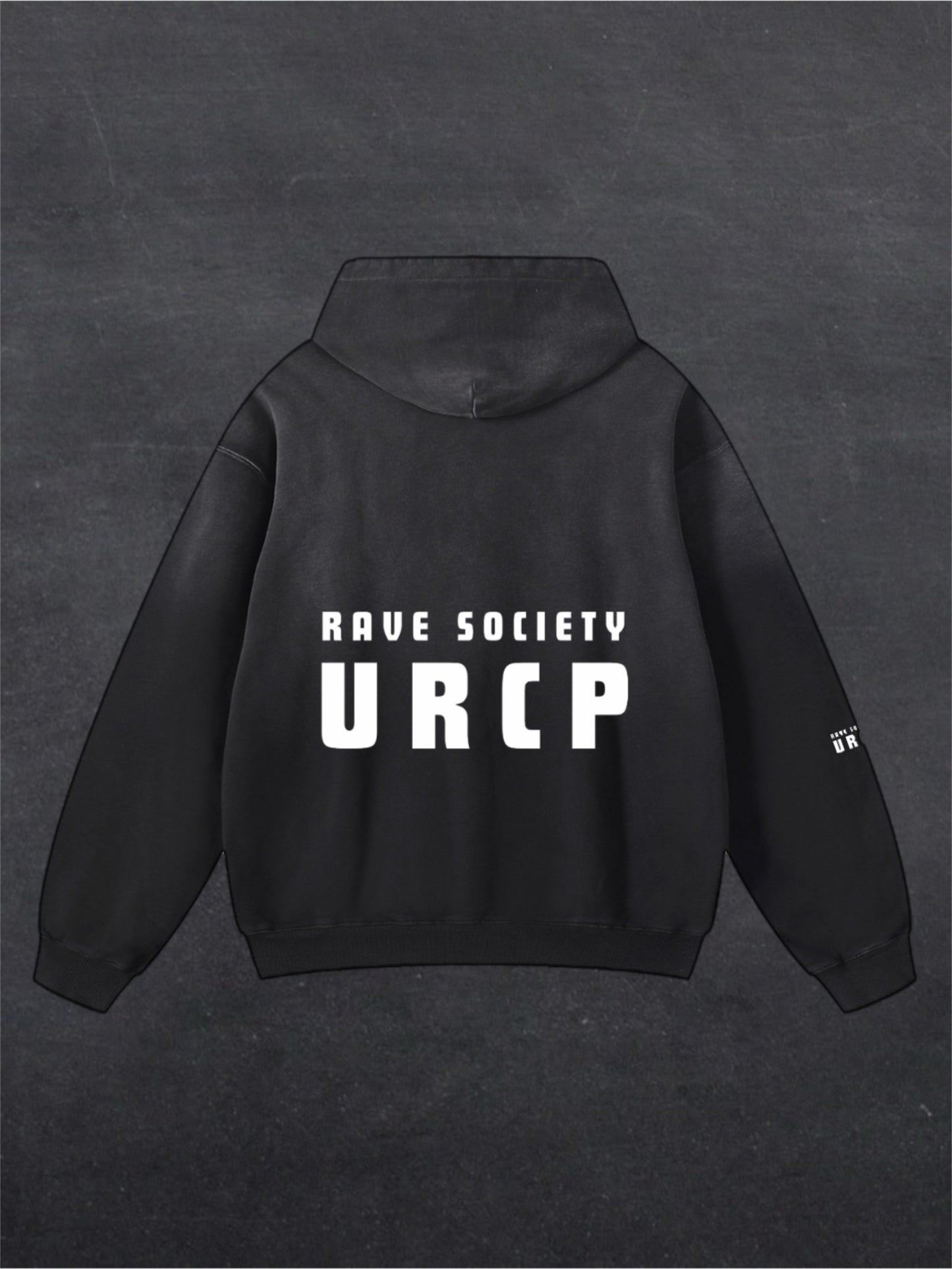 URCP Rave Society Unisex Fade Hoodie - BACK PRINT (multiple colours)