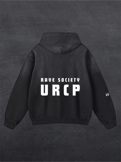 URCP Rave Society Unisex Fade Hoodie - BACK PRINT (multiple colours)