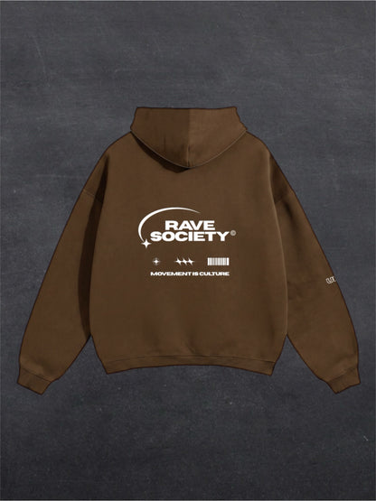 RAVE SOCIETY UNISEX HOODIE - BACK PRINT (multiple colours)