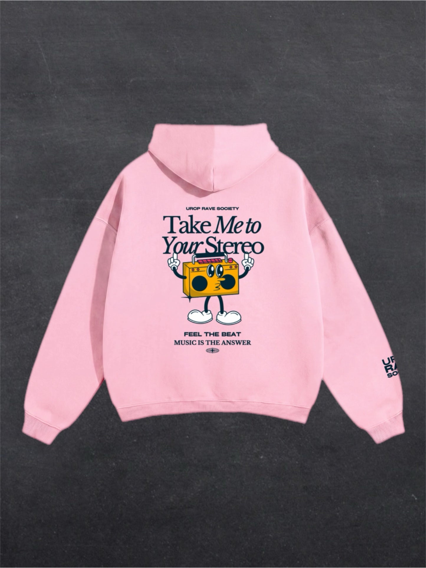 TAKE ME TO YOUR STEREO UNISEX HOODIE - BACK PRINT (multiple colours)