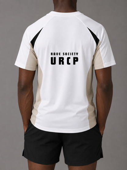 URCP RAVE SOCIETY UNISEX COLOUR BLOCK TOP (back design)