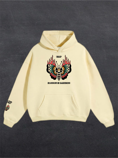 BLOSSOM IN DARKNESS UNISEX HOODIE - FRONT PRINT (multiple colours)