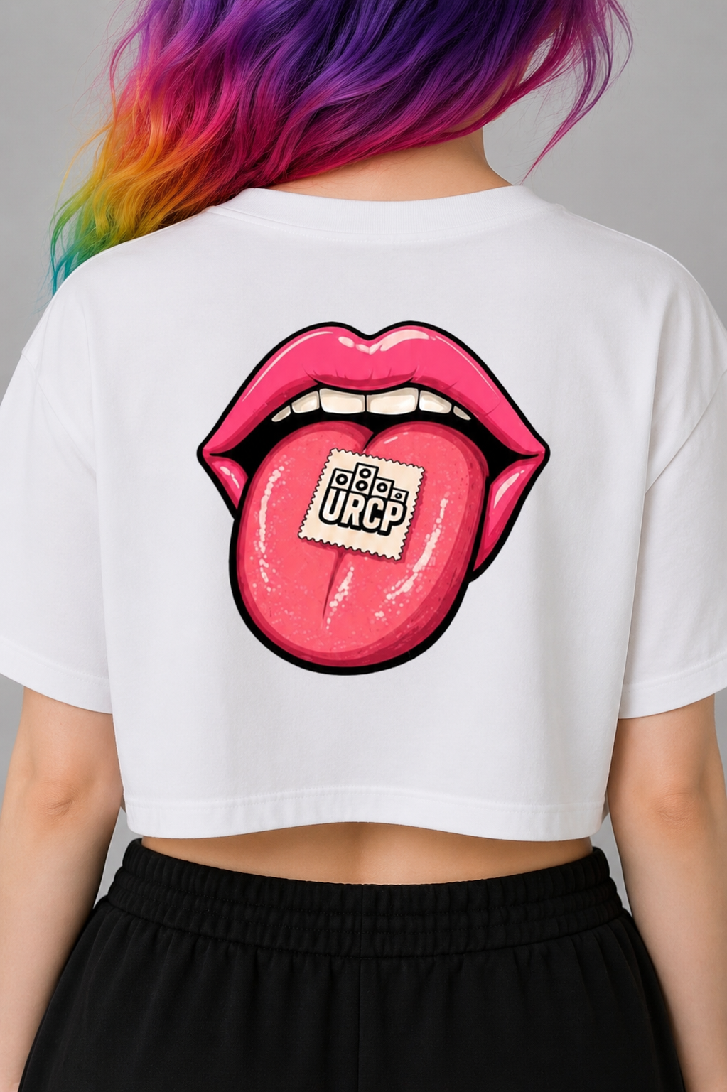 TAB CROPPED TEE (back design)