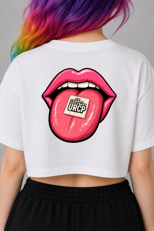 TAB CROPPED TEE (back design)