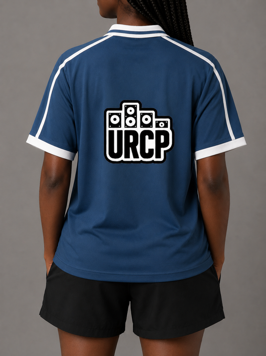 URCP UNISEX STRIPPED POLO (back design)