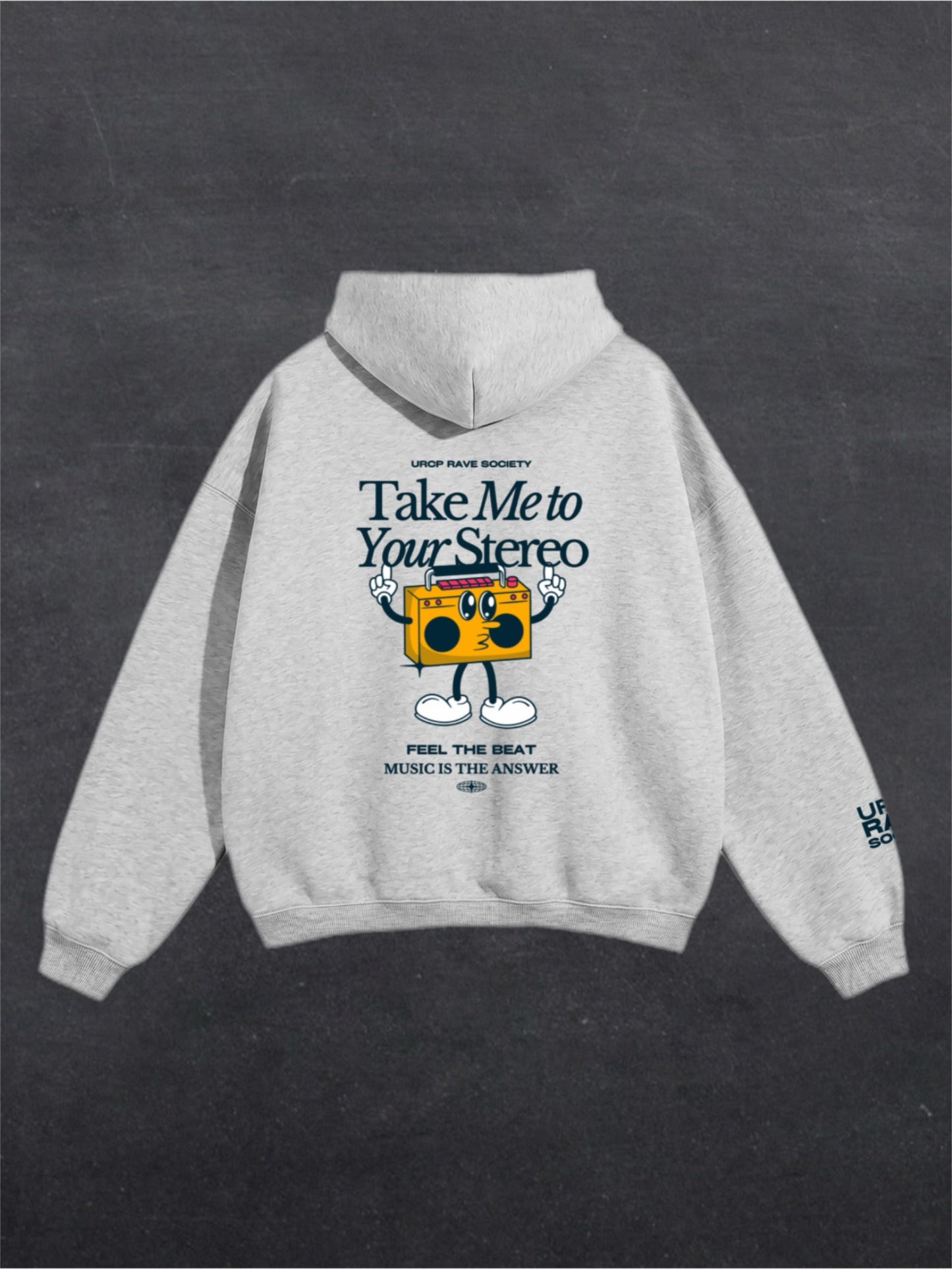TAKE ME TO YOUR STEREO UNISEX HOODIE - BACK PRINT (multiple colours)