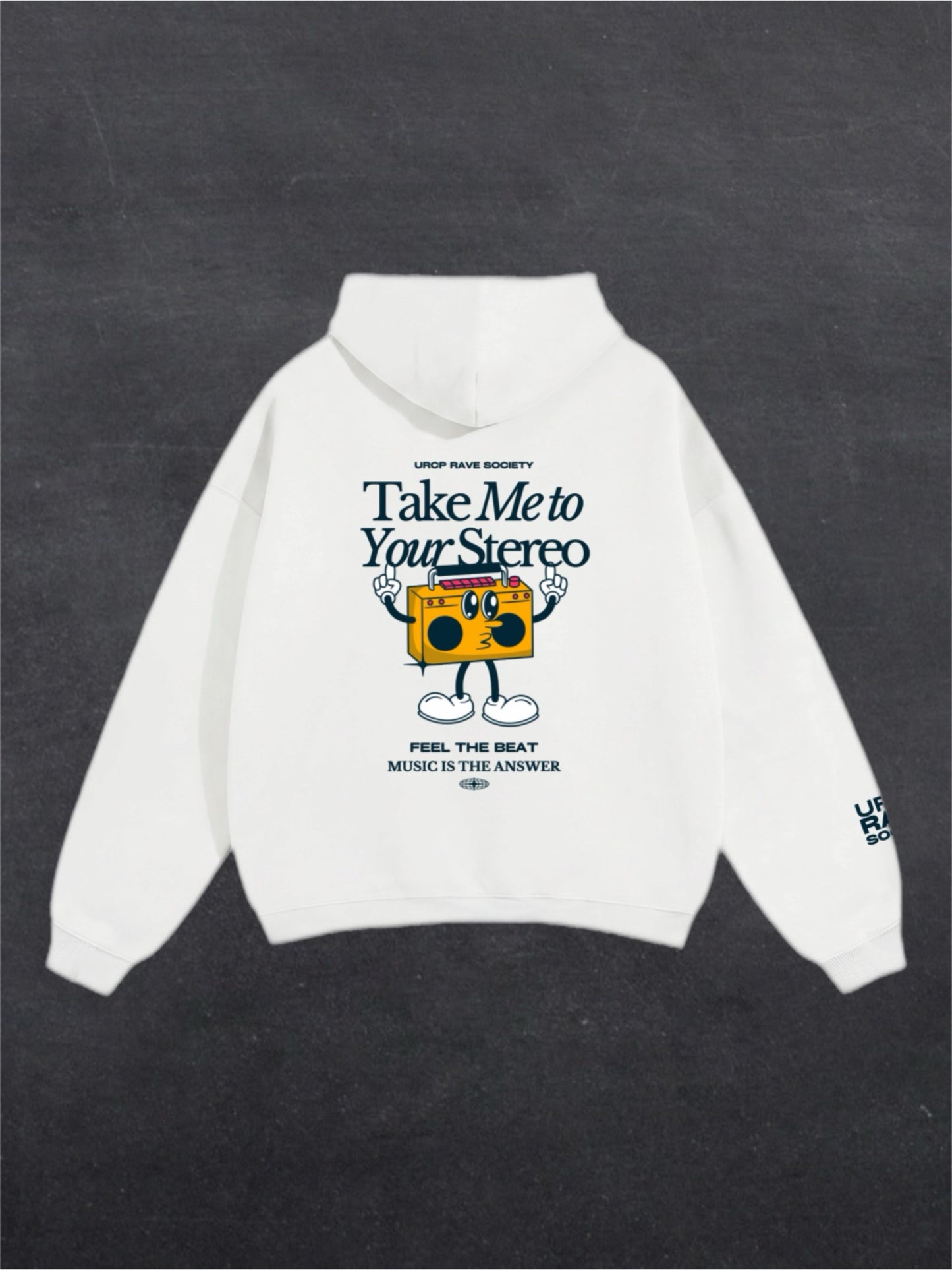 TAKE ME TO YOUR STEREO UNISEX HOODIE - BACK PRINT (multiple colours)