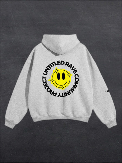 URCP SMILEY UNISEX HOODIE - BACK PRINT (multiple colours)
