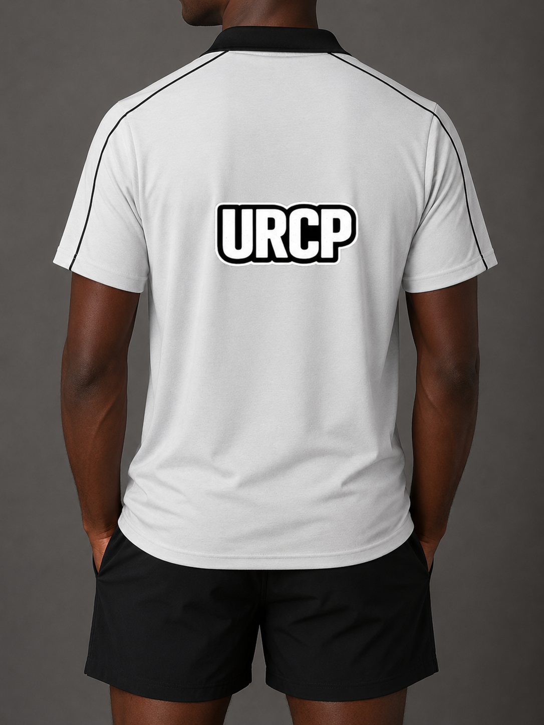 URCP UNISEX RETRO LOOK POLO (back design)
