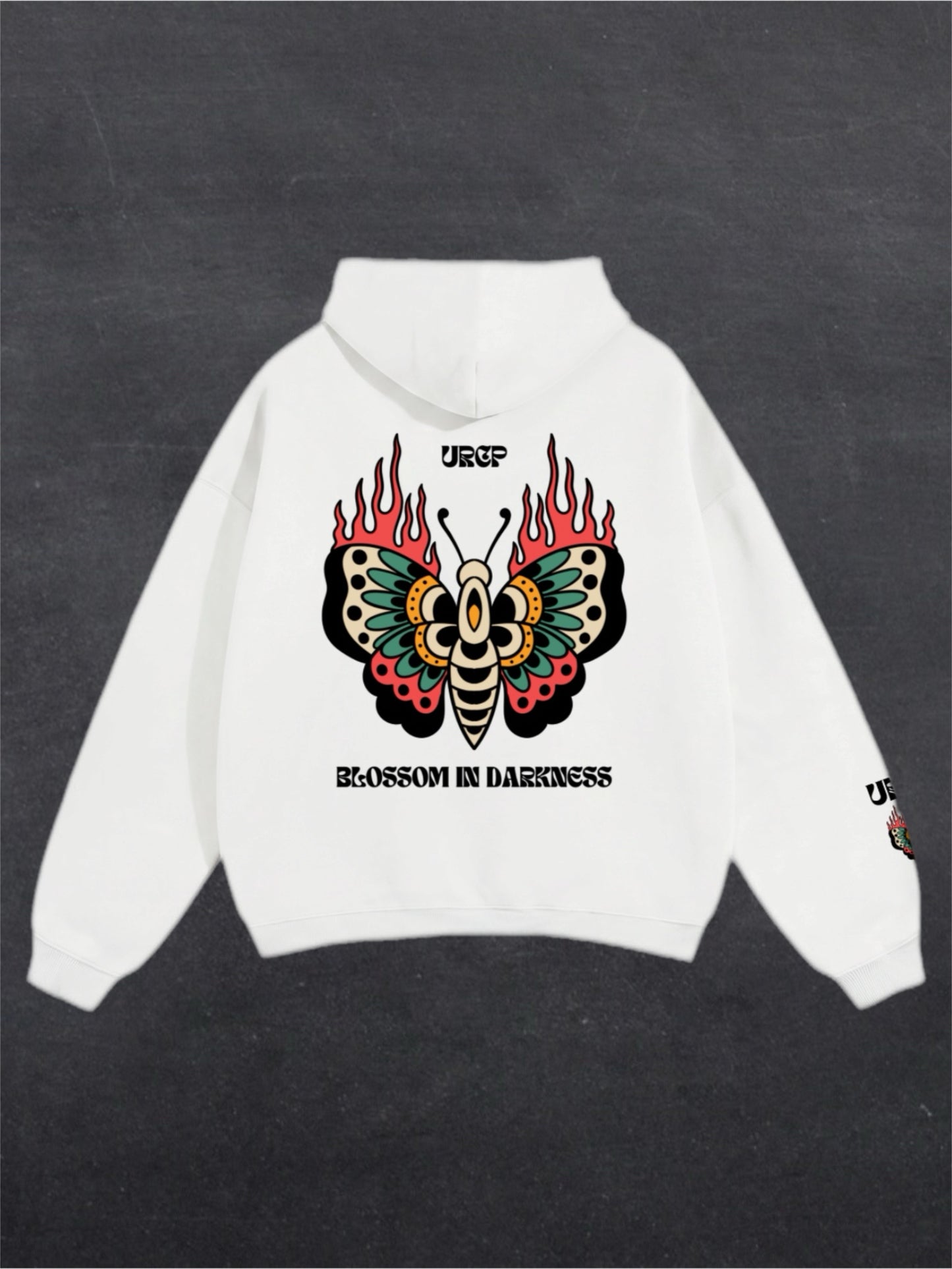 BLOSSOM IN DARKNESS UNISEX HOODIE (back design)