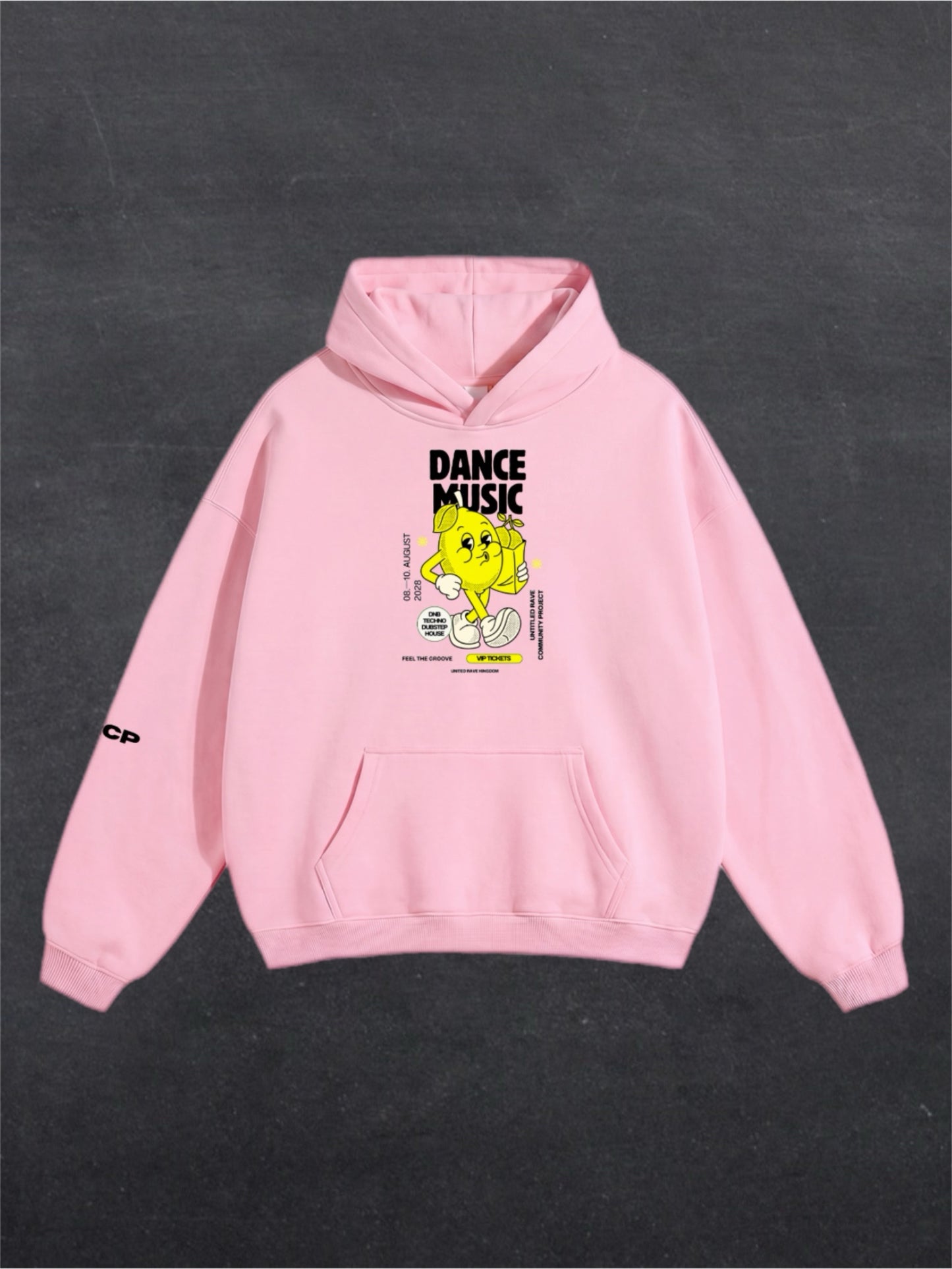 DANCE MUSIC UNISEX HOODIE - FRONT PRINT (multiple colours)