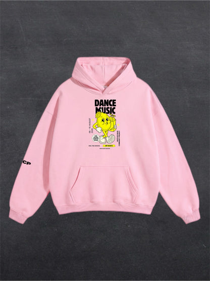 DANCE MUSIC UNISEX HOODIE - FRONT PRINT (multiple colours)