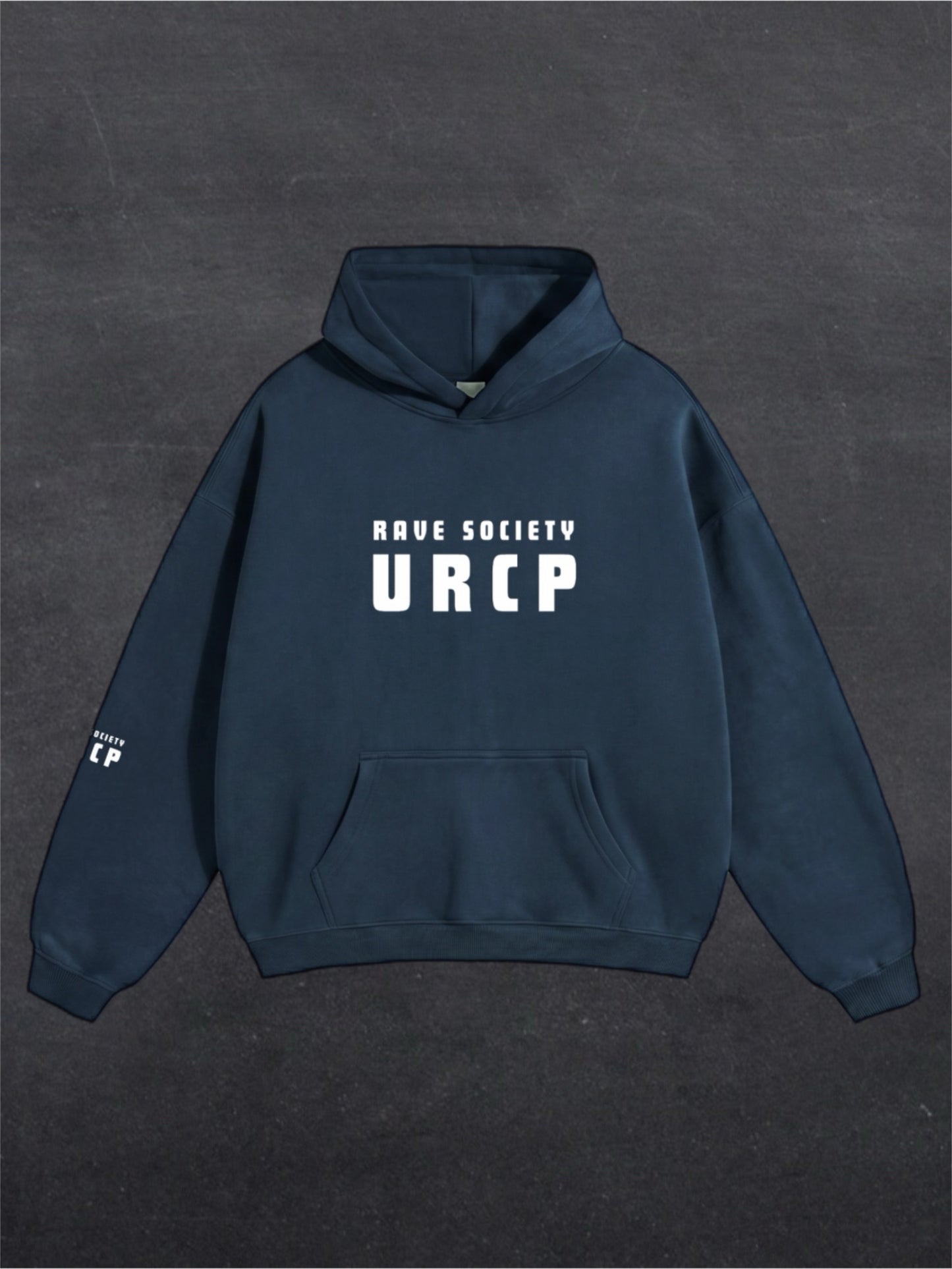 RAVE SOCIETY URCP UNISEX HOODIE - FRONT PRINT (multiple colours)