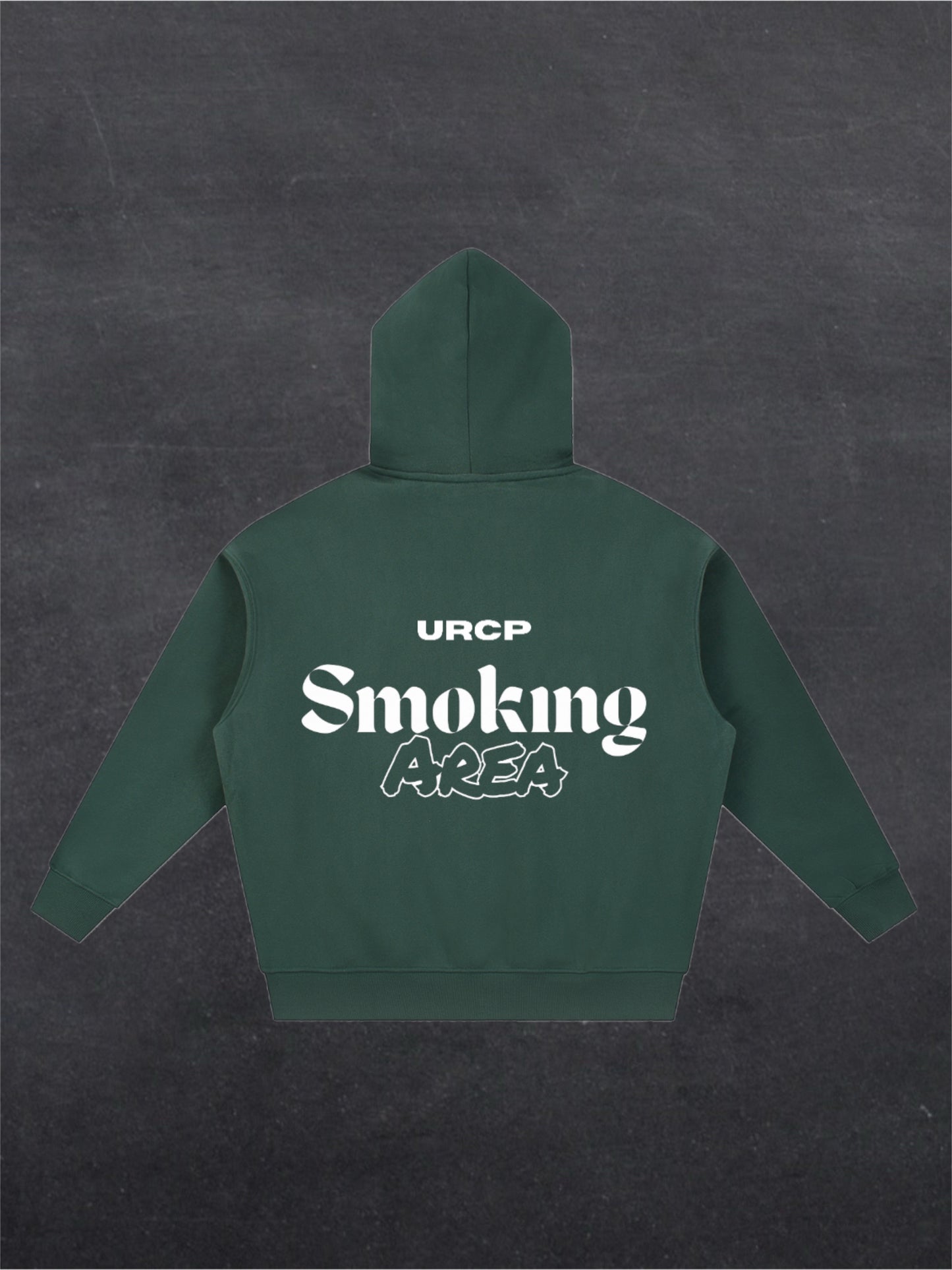 SMOKING AREA UNISEX ZIP UP HOODIE - BACK PRINT (multiple colours)