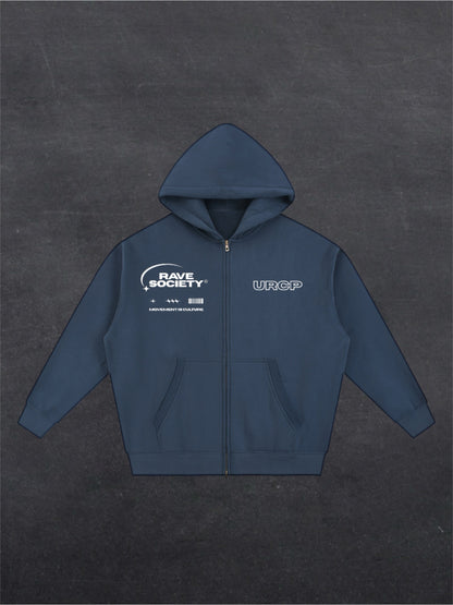 RAVE SOCIETY URCP UNISEX HOODIE - FRONT PRINT (multiple colours)