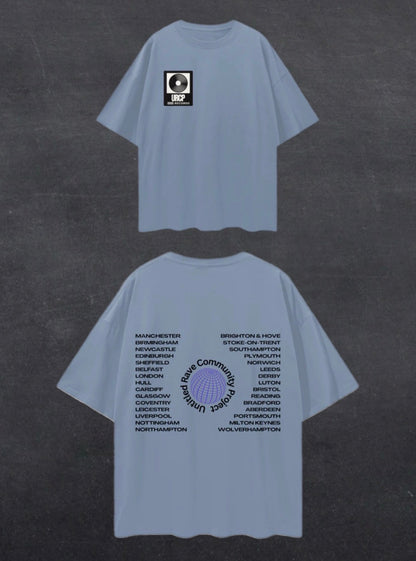 UNITED RAVE KINGDOM UNISEX TEE - BACK PRINT (multiple colours)