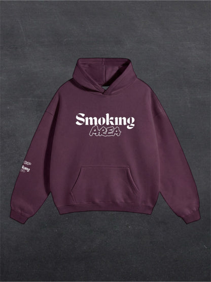 DARK SMOKING AREA UNISEX HOODIE - FRONT PRINT (multiple colours)