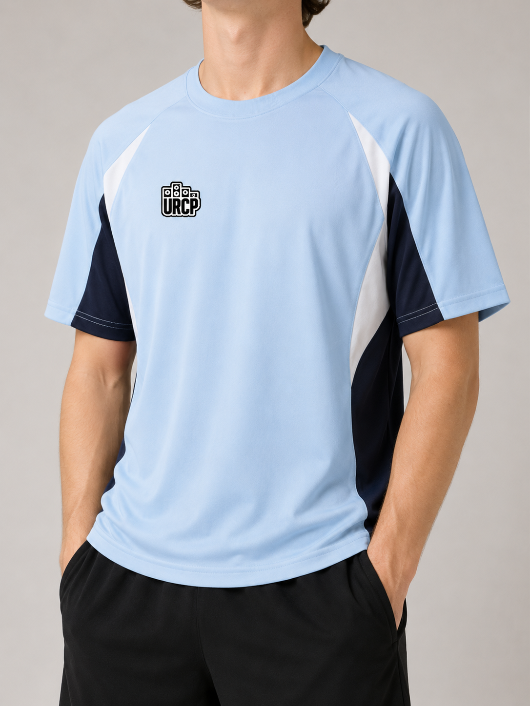 URCP LOGO UNISEX COLOUR BLOCK TOP (back design)