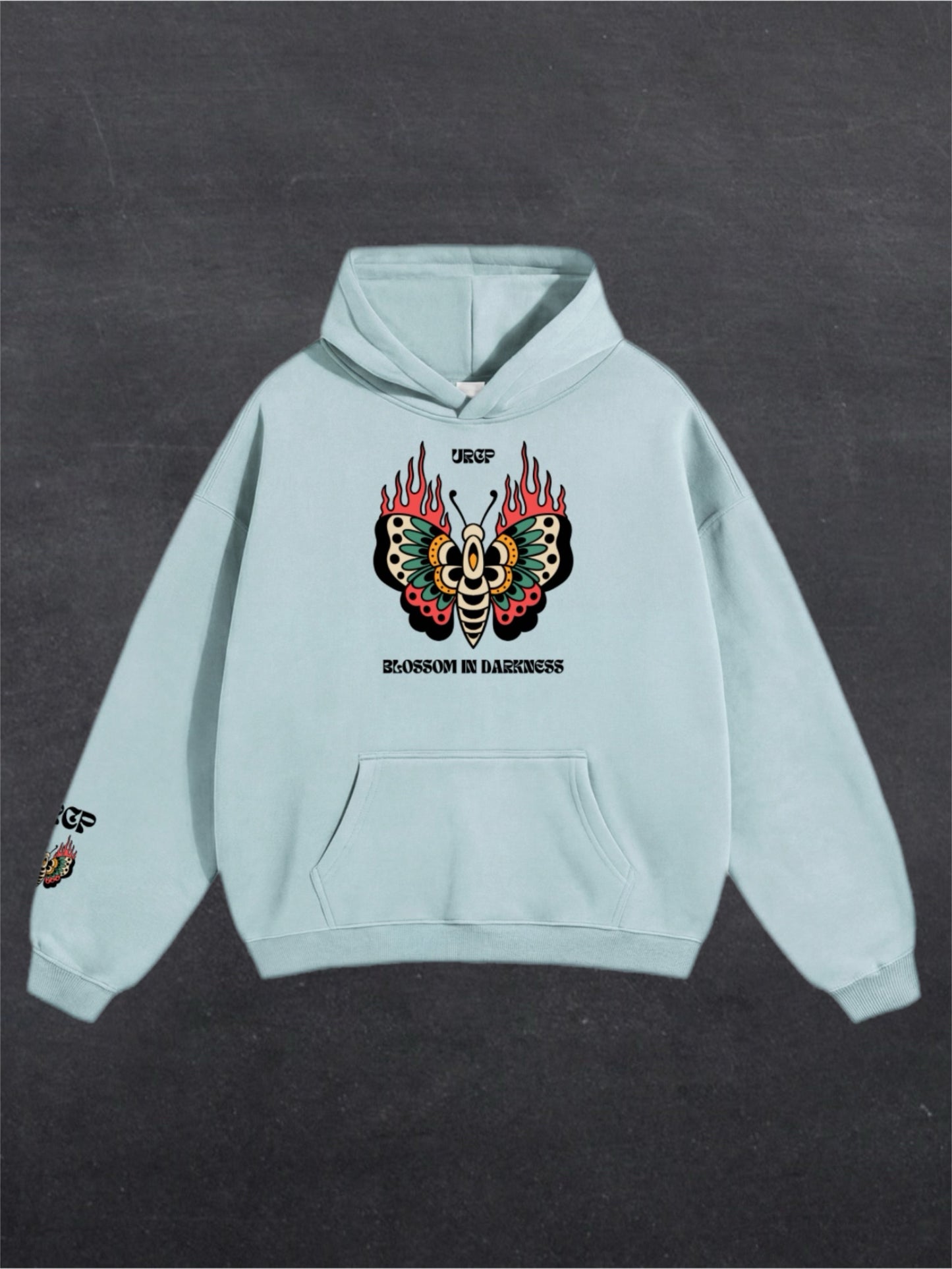 BLOSSOM IN DARKNESS UNISEX HOODIE - FRONT PRINT (multiple colours)
