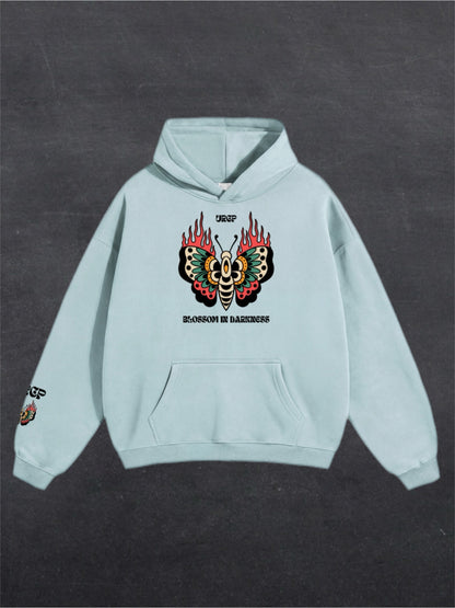 BLOSSOM IN DARKNESS UNISEX HOODIE - FRONT PRINT (multiple colours)