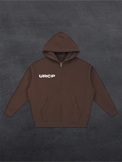 SMOKING AREA UNISEX ZIP UP HOODIE - BACK PRINT (multiple colours)