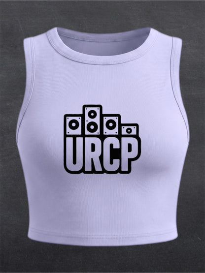 URCP OG Logo Crewneck Crop Top - FRONT PRINT (multiple colours)
