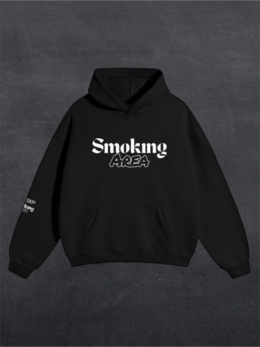DARK SMOKING AREA UNISEX HOODIE - FRONT PRINT (multiple colours)
