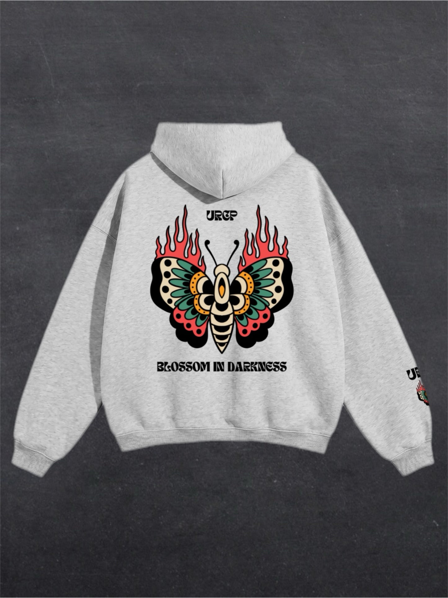 BLOSSOM IN DARKNESS UNISEX HOODIE (back design)