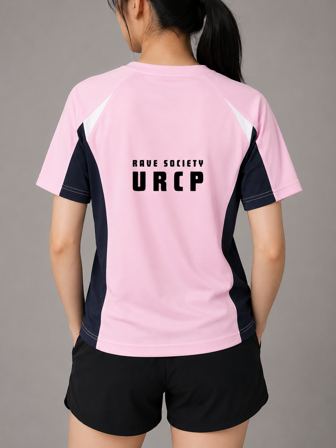 URCP RAVE SOCIETY UNISEX COLOUR BLOCK TOP (back design)