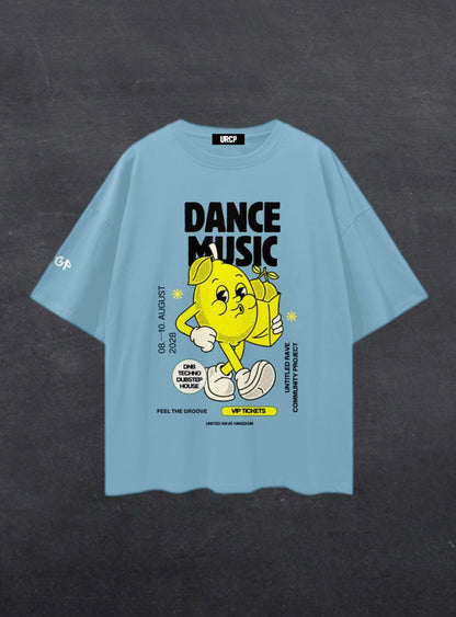 DANCE MUSIC UNISEX TEE - FRONT PRINT (multiple colours)