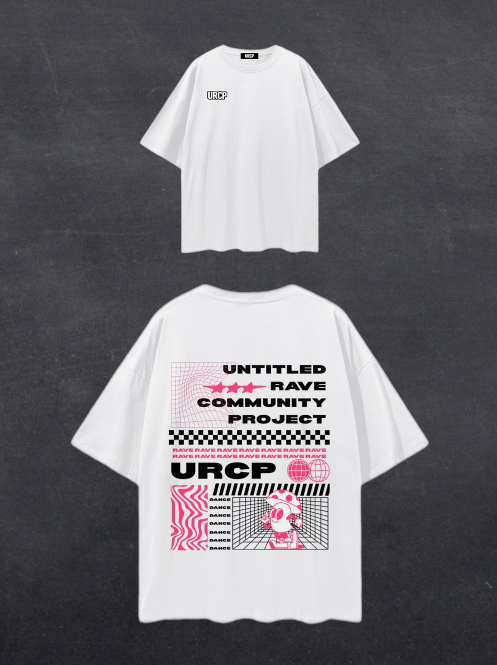 URCP UNISEX POSTER TEE - BACK PRINT (pink)