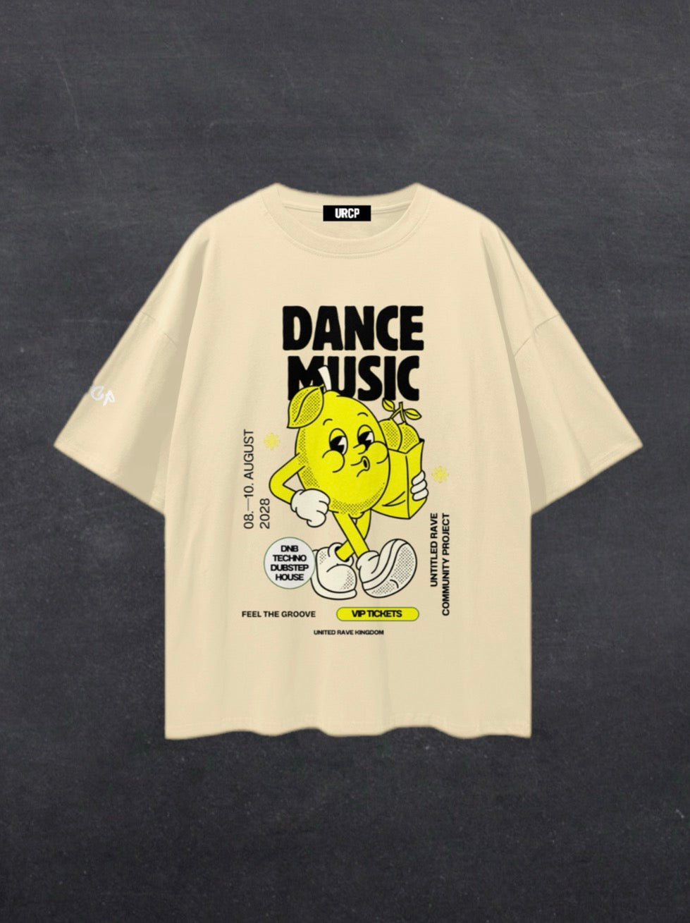DANCE MUSIC UNISEX TEE - FRONT PRINT (multiple colours)