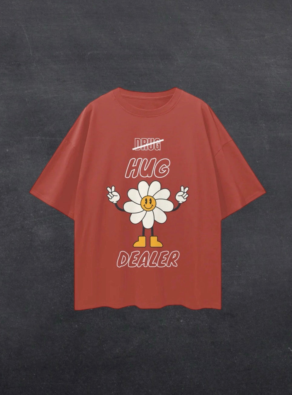 HUG DEALER UNISEX TEE - FRONT PRINT (dark colours)