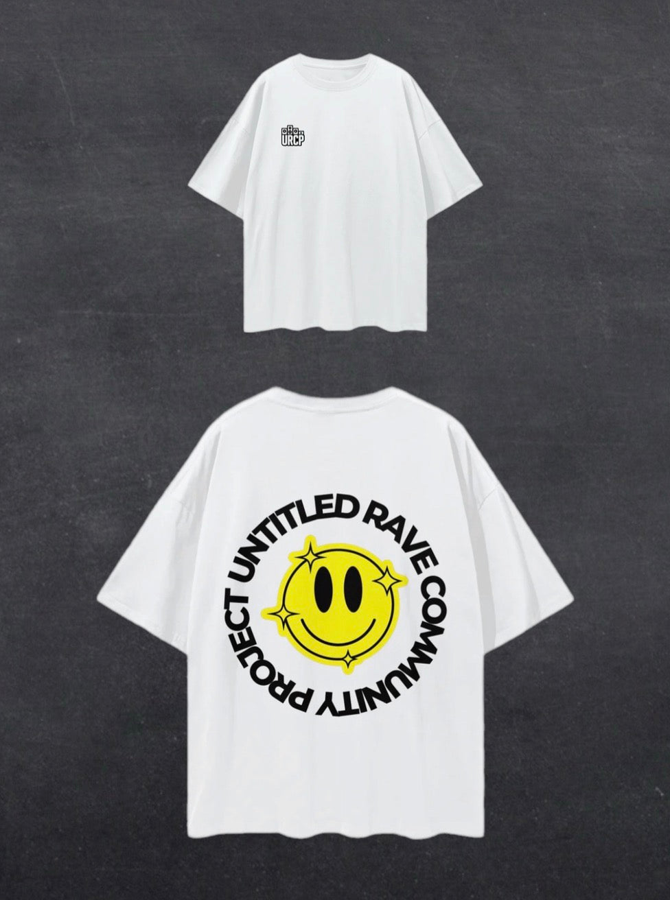 URCP SMILEY UNISEX TEE - BACK PRINT (multiple colours)