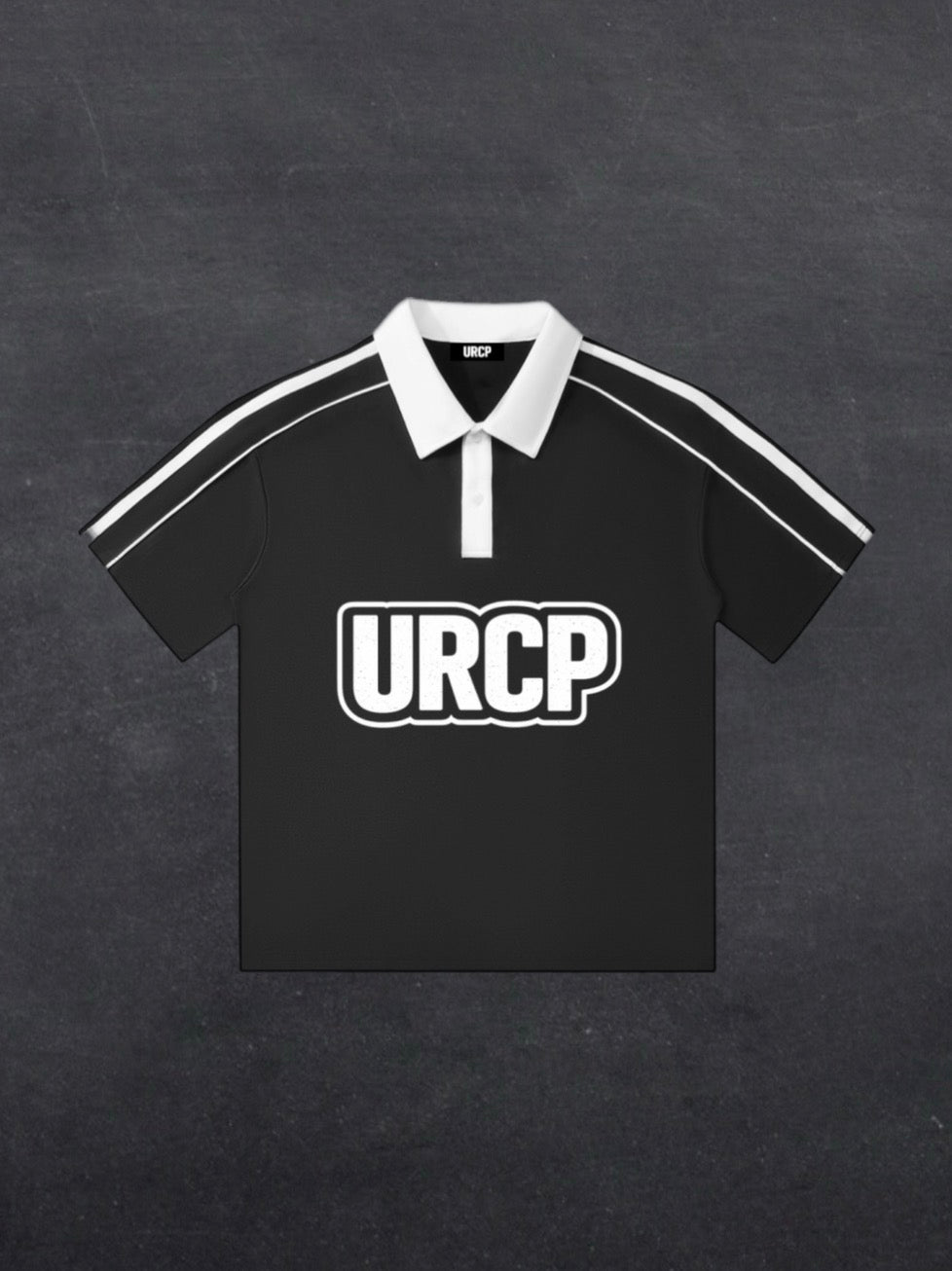URCP UNISEX RETRO LOOK POLO (black)
