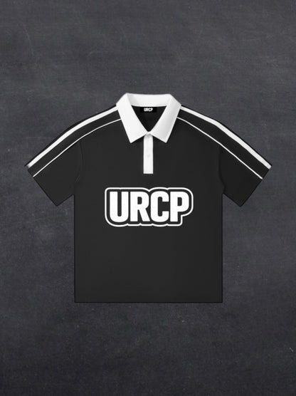 URCP UNISEX RETRO LOOK POLO (black)