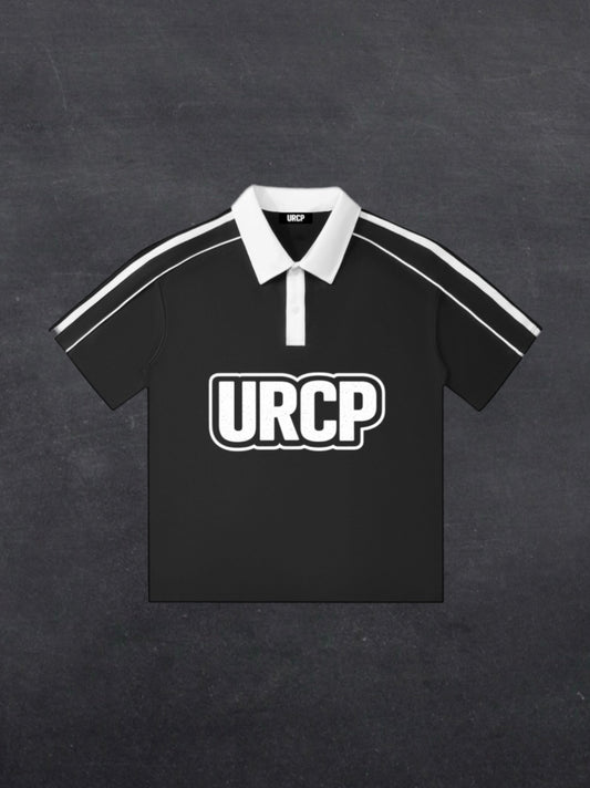 URCP UNISEX RETRO LOOK POLO (black)
