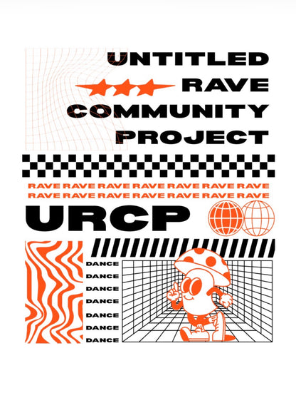ORANGE URCP POSTER CROPPED TEE - BACK PRINT (white)